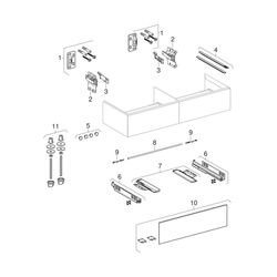 Geberit ONE Unterschrank für Waschtisch, 2 Schubladen, Breite Waschtisch 135cm, H 26... GEBERIT-505076004 4025410630353 (Abb. 1)