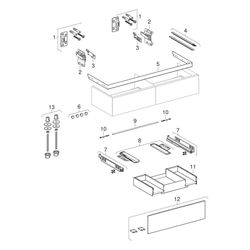 Geberit ONE Unterschrank für Waschtisch, 2 Schubladen, Breite Waschtisch 135cm, H 26... GEBERIT-505076005 4025410630360 (Abb. 1)