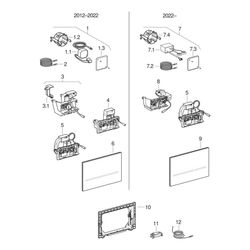 Geberit WC-Steuerung elektronisch Netz, 2-M, mit Sigma 80 Drückerplatte Square, berü... GEBERIT-116090SG6 4025410532114 (Abb. 1)