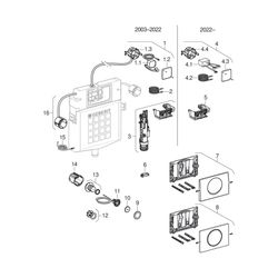 Geberit Sigma 10 WC-Steuerung elektr. Netz, Drückerplatte manuell, für Stützklappgri... GEBERIT-115863166 4025410059451 (Abb. 1)
