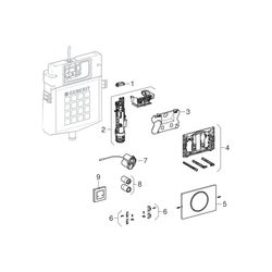 Geberit Sigma 10 WC-Steuerung elektr. Batterie, Drückerplatte Funk, für Stützklappgr... GEBERIT-115869166 4025410059482 (Abb. 1)