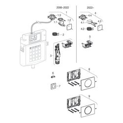 Geberit WC-Steuerung elektronisch Netzbetrieb, für Sigma UP-SK 12cm, für Funktaster... GEBERIT-115897006 4025410531889 (Abb. 1)