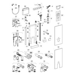 Geberit Monolith Sanitärmodul für Wand-WC, Höhe 114cm, Frontverkleidung aus Glas San... GEBERIT-131031JL5 4025410963192 (Abb. 1)