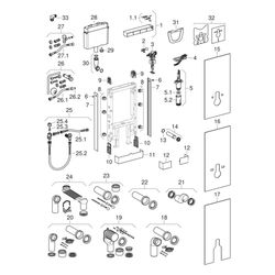 Geberit Monolith Sanitärmodul für Stand-WC, Höhe 101cm, Frontverkleidung aus Glas mi... GEBERIT-131003SL5 4025416552307 (Abb. 1)