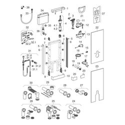Geberit Monolith Plus Sanitärmodul für Wand-WC 114cm, Frontverkleidung Glas Sandgrau... GEBERIT-131231JL7 4025410763259 (Abb. 1)