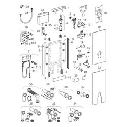 Geberit Monolith Plus Sanitärmodul für Stand-WC 114cm, Frontverkleidung Glas Sandgra... GEBERIT-131233JL7 4025410763372 (Abb. 1)