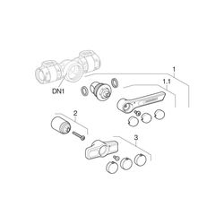 Geberit FlowFit Kugelhahn mit Betätigungshebel, d 50mm... GEBERIT-619855001 4025416604440 (Abb. 1)