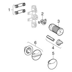 Geberit FlowFit Unterputz-Kugelhahn mit Dämmung, Befestigung, D 25mm, PN 10 bar... GEBERIT-619892001 4025410770363 (Abb. 1)
