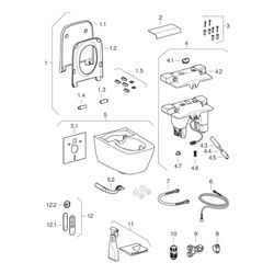 Geberit AquaClean Sela Square WC-Komplettanlage Wand-WC, Hochglanz verchromt... GEBERIT-146250211 4025410103079 (Abb. 1)