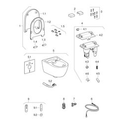 Geberit AquaClean Alba WC-Komplettanlage Wand-WC, Weiß, KeraTect... GEBERIT-146350011 4025410095015 (Abb. 1)