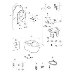 Geberit Dusch-WC AquaClean Alba, Wandhängend, Spülrandlos, KeraTect, 56,5x37,5x40,5c... GEBERIT-146350011 4025410095015 (Abb. 1)