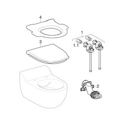 Geberit Bambini Wand-WC, für Kinder, Tiefspüler Rimfree, Höhe 35cm, Weiß, KeraTect... GEBERIT-502959008 4025410101440 (Abb. 1)
