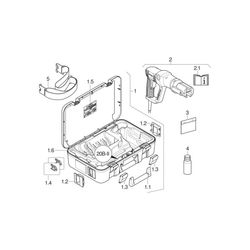 Geberit EFP 203 Pressgerät Typ 2, im Koffer, 230V/50-60 Hz, Steckertyp CEE 7/17, Lei... GEBERIT-691113P21 4025416582397 (Abb. 1)