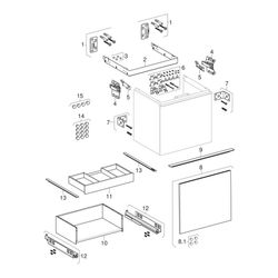 Geberit Acanto Unterschrank für WT 1 Schublade/Innenschublade verkürzte Ausl. WT 75c... GEBERIT-503009JH1 4025410143556 (Abb. 1)