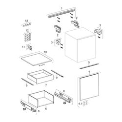 Geberit Acanto Seitenschrank 1 Schublade/Innenschublade H 52cm, Lava lackiert matt/p... GEBERIT-503010JK1 4025410143785 (Abb. 1)