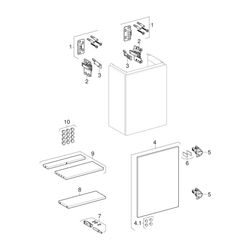 Geberit Acanto Unterschrank für Handwaschbecken, 1 Tür WT 40cm, Weiß lackiert matt/p... GEBERIT-503001013 4025410126467 (Abb. 1)