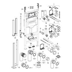 Geberit Duofix Element für Wand-WC 112cm, für Metall-, Holzständerwände, mit Sigma U... GEBERIT-111350006 4064746029691 (Abb. 1)