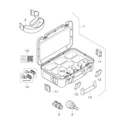 Geberit FlowFit Koffer bestückt mit Entgrat-, Kalibrierwerkzeugen... GEBERIT-655086001 4064746016424 (Abb. 1)
