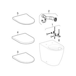 Geberit iCon Set Stand-WC Tiefspüler, wandbündig, geschlossenes Keramikdesign, Turbo... GEBERIT-503080001 4064746021305 (Abb. 1)