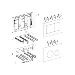 Geberit Sigma40 Betätigungsplatte, rund, 2-Mengen-Spülung Platte, Taste Nickel gebür... GEBERIT-115628ID1 4064746097348 (Abb. 1)
