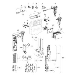 Geberit Kombifix Element für Wand-WC 108cm, mit Sigma Unterputzspülkasten 12cm, für ... GEBERIT-110367005 4025416933953 (Abb. 1)