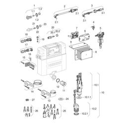 Geberit Kombifix Element für Wand-WC 106cm, mit Omega Unterputzspülkasten 12cm... GEBERIT-110020001 4025416301769 (Abb. 1)