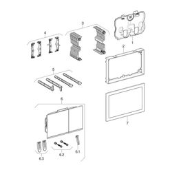 Geberit Sigma 60 Drückerplatte, 2-Mengen-Spülung, Square, flächenbündig Weiß, verspi... GEBERIT-115640SI1 4025416546818 (Abb. 1)
