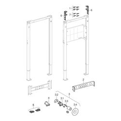 Geberit Duofix Element für Dusche, Badewanne 98-112cm, Wandarmatur Aufputz, für Meta... GEBERIT-111740002 4064746031076 (Abb. 1)