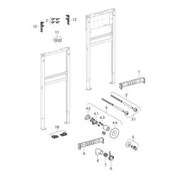 Geberit Duofix Element für Waschtisch 112cm, für Trockenbau, Standarmatur... GEBERIT-111430001 4025416441991 (Abb. 1)