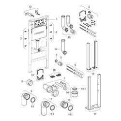 Geberit DuofixBasic Element für Wand-WC 112cm mit Delta Unterputzspülkasten 12cm, fü... GEBERIT-458103002 4064746032363 (Abb. 1)