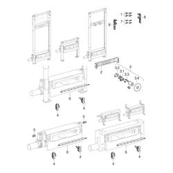Geberit Duofix Element für Dusche, 130cm Metall-/Holzständerw., Wandablauf, Wandarma... GEBERIT-111587002 4064746030680 (Abb. 1)