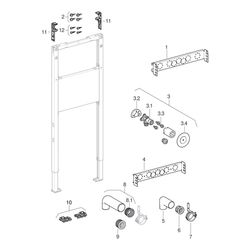 Geberit Duofix Element für Ausgussbecken 130cm, für Metall-, Holzständerwände, Wanda... GEBERIT-111450002 4064746029936 (Abb. 1)