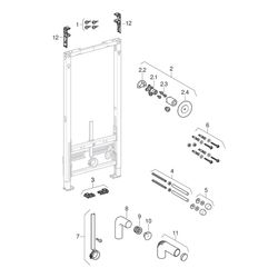Geberit Duofix Element für Bidet, 112cm, für Trockenbau, universell Breite 50cm, Tie... GEBERIT-111510001 4025416445463 (Abb. 1)