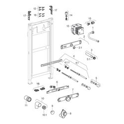 Geberit Duofix Element für Urinal, 112-130cm universell, für Metall-, Holzständerwän... GEBERIT-111616002 4064746030802 (Abb. 1)