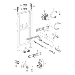 Geberit Duofix Element für Urinal, 112-130cm universell, für verdeckte Urinalsteueru... GEBERIT-111689002 4064746031007 (Abb. 1)