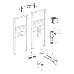 Geberit Duofix Element für Waschtisch, 112cm, elektronische Standarmatur mit UP-Funk... GEBERIT-111556002 4064746030420 (Abb. 1)