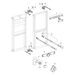 Geberit Kombifix Element für Urinal, 109-127cm, universell, für Aufputz-Druckspüler... GEBERIT-457686001 4025416801689 (Abb. 1)