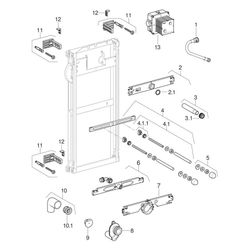 Geberit Kombifix Montageelement für Urinal, 109-127cm, Stahl, sendzimirverzinkt, 457... GEBERIT-457611001 4025416756347 (Abb. 1)