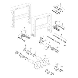 Geberit Kombifix Montageelement für Waschtisch, 40x35x8cm, Stahl, verzinkt, 45743000... GEBERIT-457430001 4025416500858 (Abb. 1)