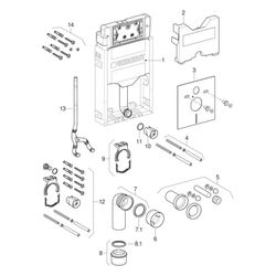 Geberit Kombifix Element für Wand-WC 108cm, mit Sigma Unterputzspülkasten 12cm... GEBERIT-110300005 4025416733881 (Abb. 1)