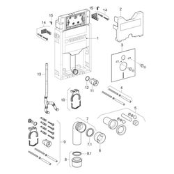 Geberit Kombifix Element für Wand-WC 108cm, mit Sigma Unterputzspülkasten 12cm, für ... GEBERIT-110367005 4025416933953 (Abb. 1)