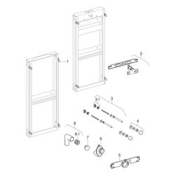 Geberit GIS Element für Urinal, 114cm, universell, für Aufputz-Druckspüler... GEBERIT-461686001 4025416801696 (Abb. 1)