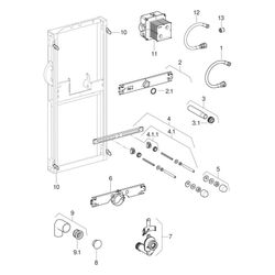 Geberit GIS Element für Urinal, 114-132cm, universell, für verdeckte Urinalsteuerung... GEBERIT-461689001 4025416801832 (Abb. 1)