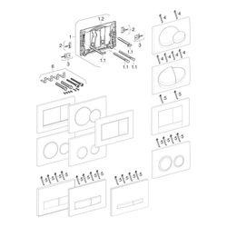 Geberit Sigma 20 (ex Sigma 30) Drückerplatte mit 2-Mengen-Spülung, Mattschwarz... GEBERIT-115883DW1 4025410759825 (Abb. 1)