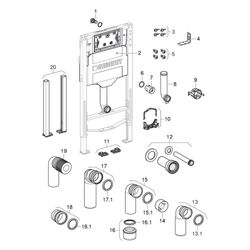Geberit Duofix Bambini Element für Kleinkinder, Kinder Stand-WC 97cm Metall-/Holzstä... GEBERIT-111922006 4064746031502 (Abb. 1)