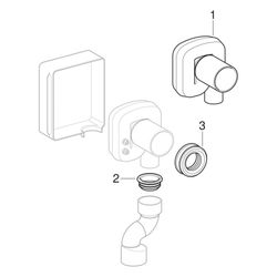 Geberit Unterputz-Geruchsverschluss für Urinal, Abgang vertikal Außendurchmesser 50m... GEBERIT-152627161 4025416019411 (Abb. 1)