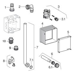 Geberit Duofix Basic Element für Urinal, 130cm, für Trockenbau, universell, für Urin... GEBERIT-458603005 4025416190752 (Abb. 1)