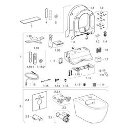 Geberit Dusch-WC AquaClean Tuma Comfort, Wand-WC, spülrandlos, KeraTect, 55,3x36x44,... GEBERIT-146290SJ1 4025416219552 (Abb. 1)