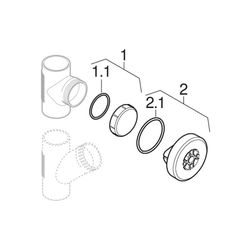 Geberit Silent db20 Reinigungsstück 90 Grad mit runder Serviceöffnung Außendurchmess... GEBERIT-310334141 4025416310730 (Abb. 1)