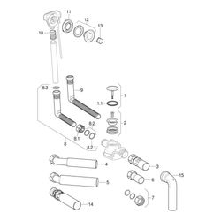 Geberit Badewannenablauf, PushControl Druckbetätigung Länge 50cm, Fertigbauset Hochg... GEBERIT-150751216 4025410602114 (Abb. 1)
